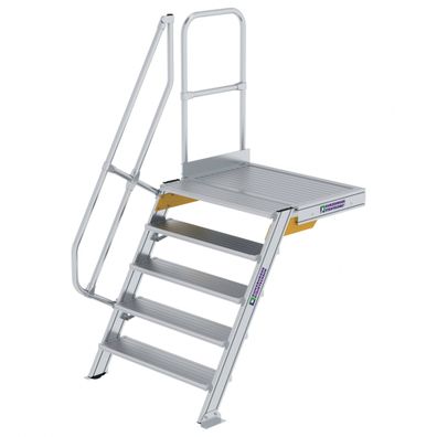 MUNK Treppe mit Plattform 60EUR inkl. einen Handlauf, 1000mm Stufenbreite, 5 Stufen