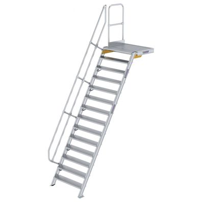 MUNK Treppe mit Plattform 60EUR inkl. einen Handlauf, 1000mm Stufenbreite, 14 Stufen