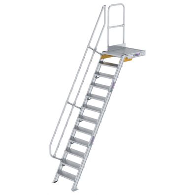 MUNK Treppe mit Plattform 60EUR inkl. einen Handlauf, 600mm Stufenbreite, 12 Stufen