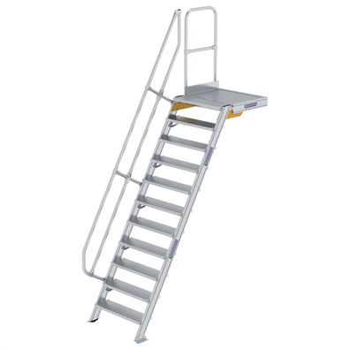 MUNK Treppe mit Plattform 60EUR inkl. einen Handlauf, 800mm Stufenbreite, 11 Stufen