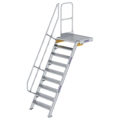 MUNK Treppe mit Plattform 60EUR inkl. einen Handlauf, 800mm Stufenbreite, 9 Stufen