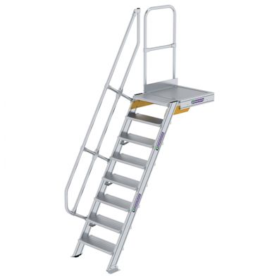 MUNK Treppe mit Plattform 60EUR inkl. einen Handlauf, 600mm Stufenbreite, 8 Stufen