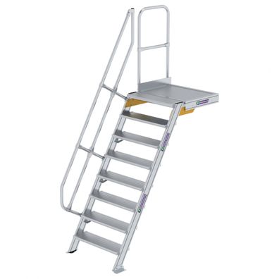 MUNK Treppe mit Plattform 60EUR inkl. einen Handlauf, 800mm Stufenbreite, 8 Stufen