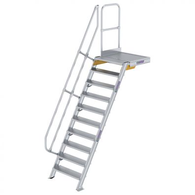 MUNK Treppe mit Plattform 60EUR inkl. einen Handlauf, 800mm Stufenbreite, 10 Stufen