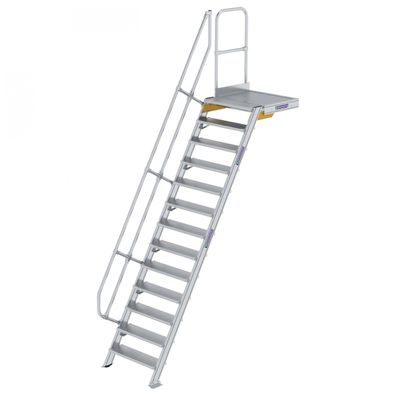 MUNK Treppe mit Plattform 60EUR inkl. einen Handlauf, 800mm Stufenbreite, 13 Stufen