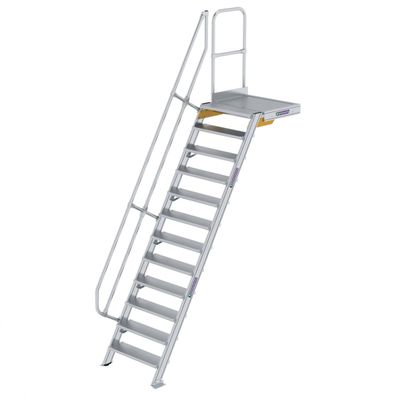 MUNK Treppe mit Plattform 60EUR inkl. einen Handlauf, 800mm Stufenbreite, 12 Stufen