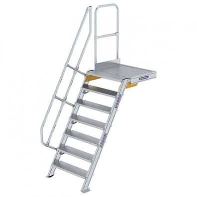 MUNK Treppe mit Plattform 60EUR inkl. einen Handlauf, 800mm Stufenbreite, 7 Stufen