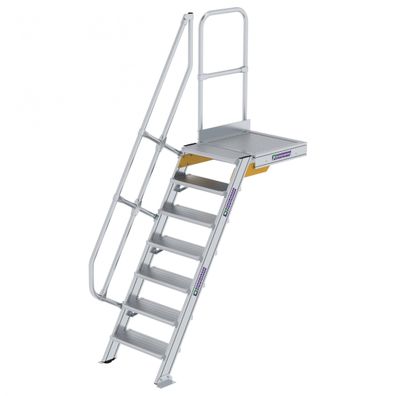 MUNK Treppe mit Plattform 60EUR inkl. einen Handlauf, 600mm Stufenbreite, 7 Stufen