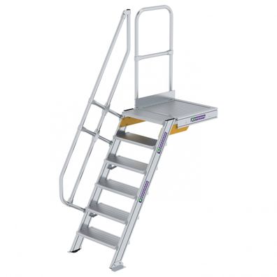 MUNK Treppe mit Plattform 60EUR inkl. einen Handlauf, 600mm Stufenbreite, 6 Stufen