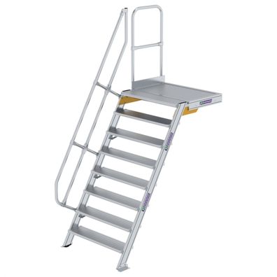 MUNK Treppe mit Plattform 60EUR inkl. einen Handlauf, 1000mm Stufenbreite 8 Stufen