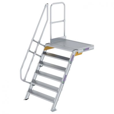 MUNK Treppe mit Plattform 60EUR inkl. einen Handlauf, 1000mm Stufenbreite, 6 Stufen