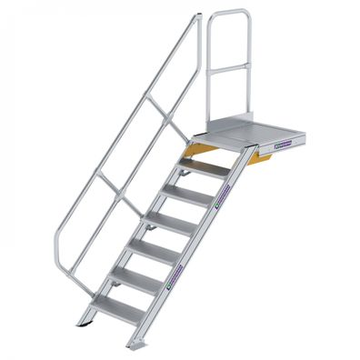 MUNK Treppe mit Plattform 45EUR inkl. einen Handlauf, 600mm Stufenbreite, 7 Stufen