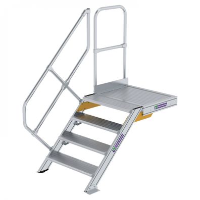 MUNK Treppe mit Plattform 45EUR inkl. einen Handlauf, 800mm Stufenbreite, 4 Stufen