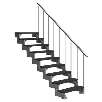 Dolle Ausentreppe Gardentop 162-198cm Geschosshoehe mit Trimax anthrazit 80cm breit