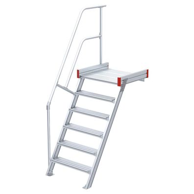 Euroline 511 Podesttreppe 60EUR 1000mm Stufenbreite 5 Stufen Alu gerieft