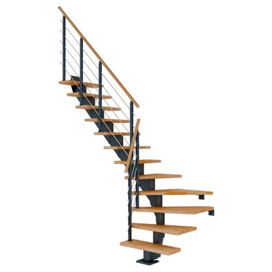 Dolle Mittelholmtreppe Hamburg 1/4 gewendelt Buche, geoelt 75 cm breit fuer GH 222 ?