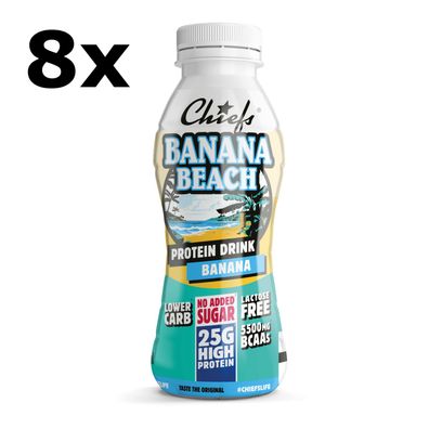 7,70 €/ L | Chiefs Milk Protein Drink Banana Beach 8x 330 ml inkl. Einweg Pfand