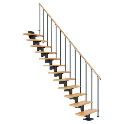 Dolle Mittelholmtreppe Cork Buche, lackiert Gerade 79 cm breit fuer GH 222 – 270 c