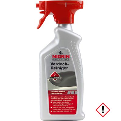 Nigrin Cabrio Verdeck Reiniger speziell für Verdecktextile 500ml