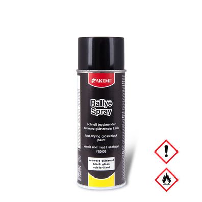 Akemi Rally schwarz glaenzend Farbspray vergilbungsfrei 400ml