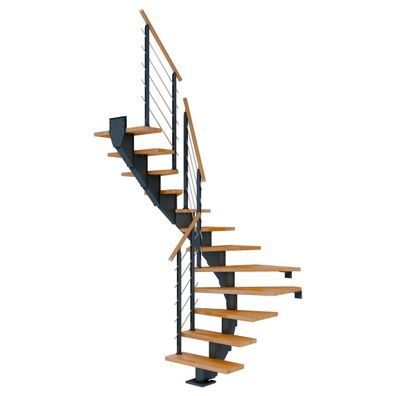 Dolle Mittelholmtreppe Hamburg 1/2 gewendelt Buche, geoelt 75 cm breit fuer GH 222 ?