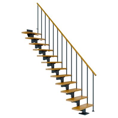 Dolle Mittelholmtreppe Cork Eiche, lackiert Gerade 79 cm breit fuer GH 240 – 292 c