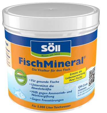 Söll Fischmineral 500 Gr. Koi Vitalkur für 5000 Liter