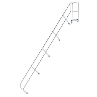 MUNK Handlauf fuer Treppe 45EUR mit Plattform, 17 Stufen