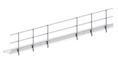 Layher Seitenschutz fuer Alu-Steg 600 7,10m Laenge