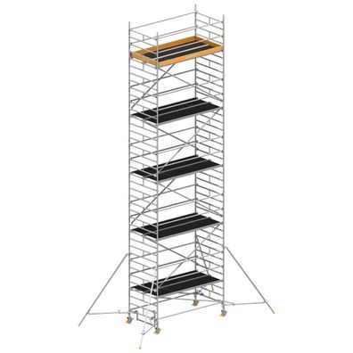 Layher Rollgeruest Uni Breit P2 mit Gerueststuetzen 11,20m AH