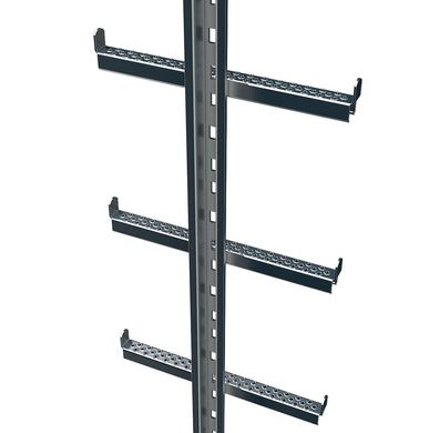 Zarges Einholmleiter mit integrierter Steigschutzschiene Edelstahl 2,80 m Laenge