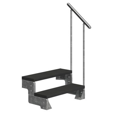 Dolle Ausentreppe Gardentop 36-44cm Geschosshoehe mit Trimax anthrazit 80cm breit mi