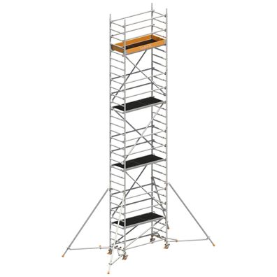 Layher Rollgeruest Uni Leicht P2 mit Gerueststuetzen 9,10m AH