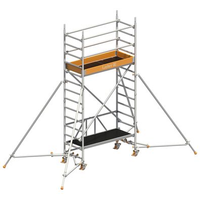 Layher Rollgeruest Zifa P2 mit Gerueststuetzen 5,61m AH