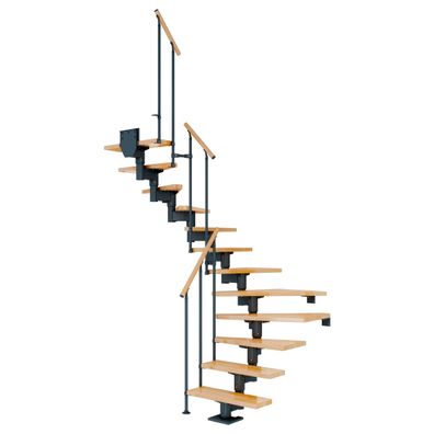 Dolle Mittelholmtreppe Cork Buche, lackiert 1/2 gewendelt 79 cm breit fuer GH 240 ?