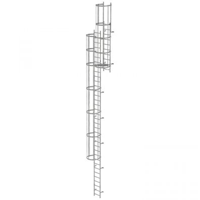 MUNK ortsfeste Steigleitern Aluminium eloxiert, 10,64m SH PG1