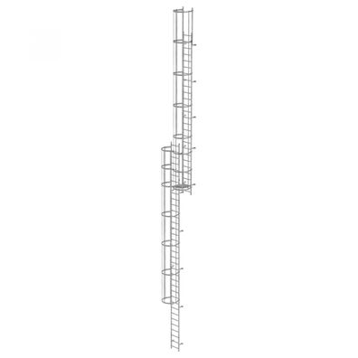 MUNK ortsfeste Steigleitern Aluminium eloxiert, 15,12m SH PG1