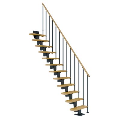 Dolle Mittelholmtreppe Dublin Gerade aus Ahorn lackiert 75 cm breit fuer GH 259–31