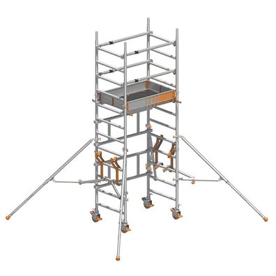 Layher Rollgeruest SoloTower mit Telegelaender