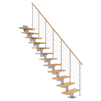 Dolle Mittelholmtreppe Cork Buche, lackiert Gerade 75 cm breit fuer GH 278 – 337 c