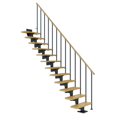 Dolle Mittelholmtreppe Cork Ahorn, lackiert Gerade 79 cm breit fuer GH 222 – 270 c