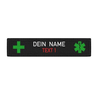 Wunschtext Namen-Schild Wunschtext Patch Feuerwehr Rettungsdienst #40934