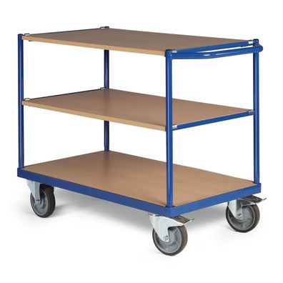 Protaurus Tischwagen F350 mit 3 Ladeflaechen und Schiebegriff 1000x600mm