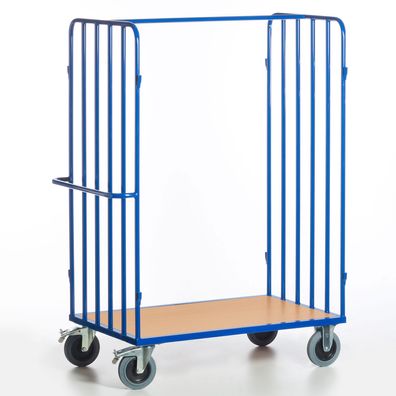 Rollcart Paketwagen 1880mm hoch 2 Waende offen mit Ladeflaeche im Buchendekor 1200x8