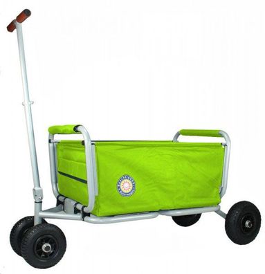 Beachtrekker faltbarer Bollerwagen Life mit integrierter Feststellbremse Gruen und L