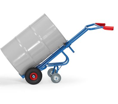 Fetra Fasskarre mit zwei Stuetzrollen Luftbereifung