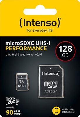 Intenso microSDXC Card 128GB, Performance, Class 10, U1