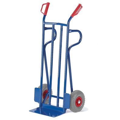 Rollcart Sackkarre -964- mit Rueckwand aus Flachstahl 1250mm hoch Schaufelbreite 400