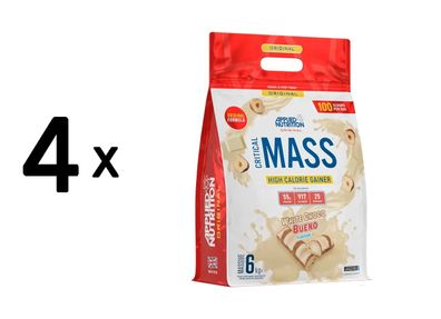 4 x Applied Nutrition Critical Mass Original (6000g) White Choco Bueno