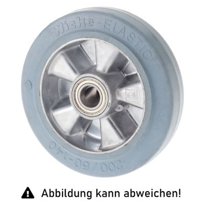 Rollcart Schwerlast Elastik-Rolle Ø250x50mm in blaugrau mit 400kg Tragkraft und Gus